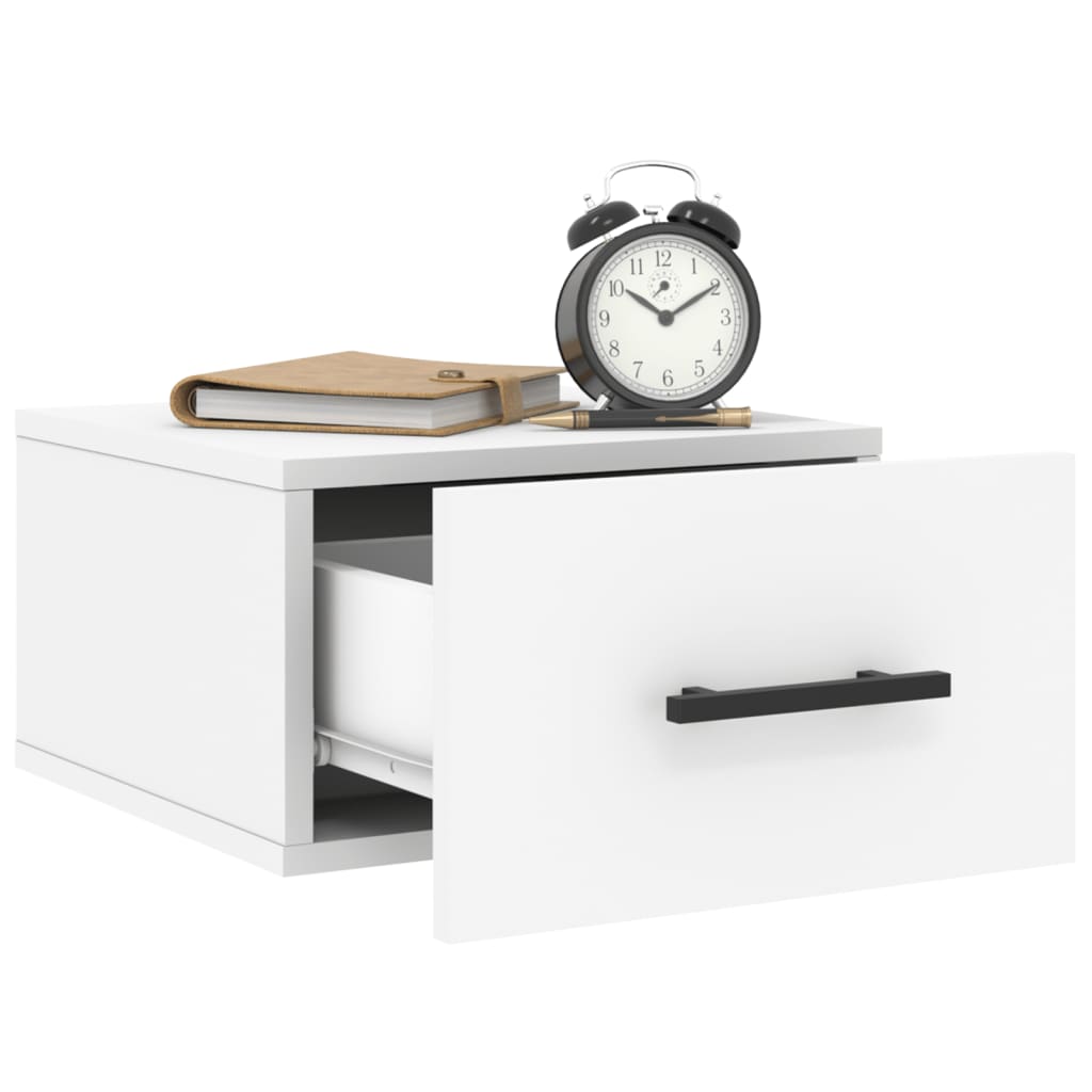 Wall-mounted Bedside Cabinet White 35x35x20 cm